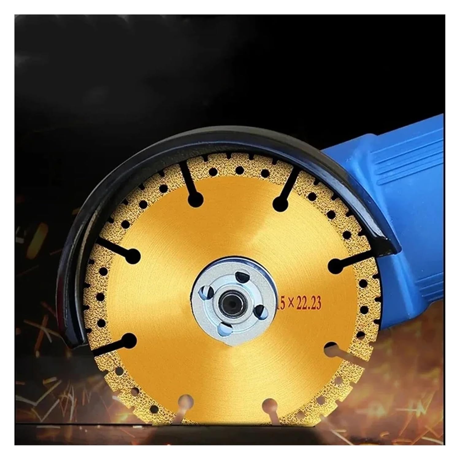 1/2/5PCS 4.5 Inch Vacuum Brazed Diamond Yellow Saw Blade Steel Metal Stone Cast Iron Reinforcement Aluminum Multifunction Power Tools(2 PCS)