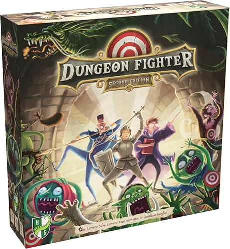 Dungeon Fighter, juego de mesa cooperativo de estrategia, comunicarse rápidamente y bien, la destreza es la clave, tira los dados para un gran