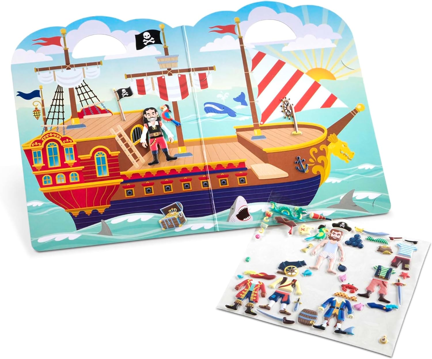 Melissa & Doug Puffy Sticker Activity Book: Pirates - 51 Reusable Stickers