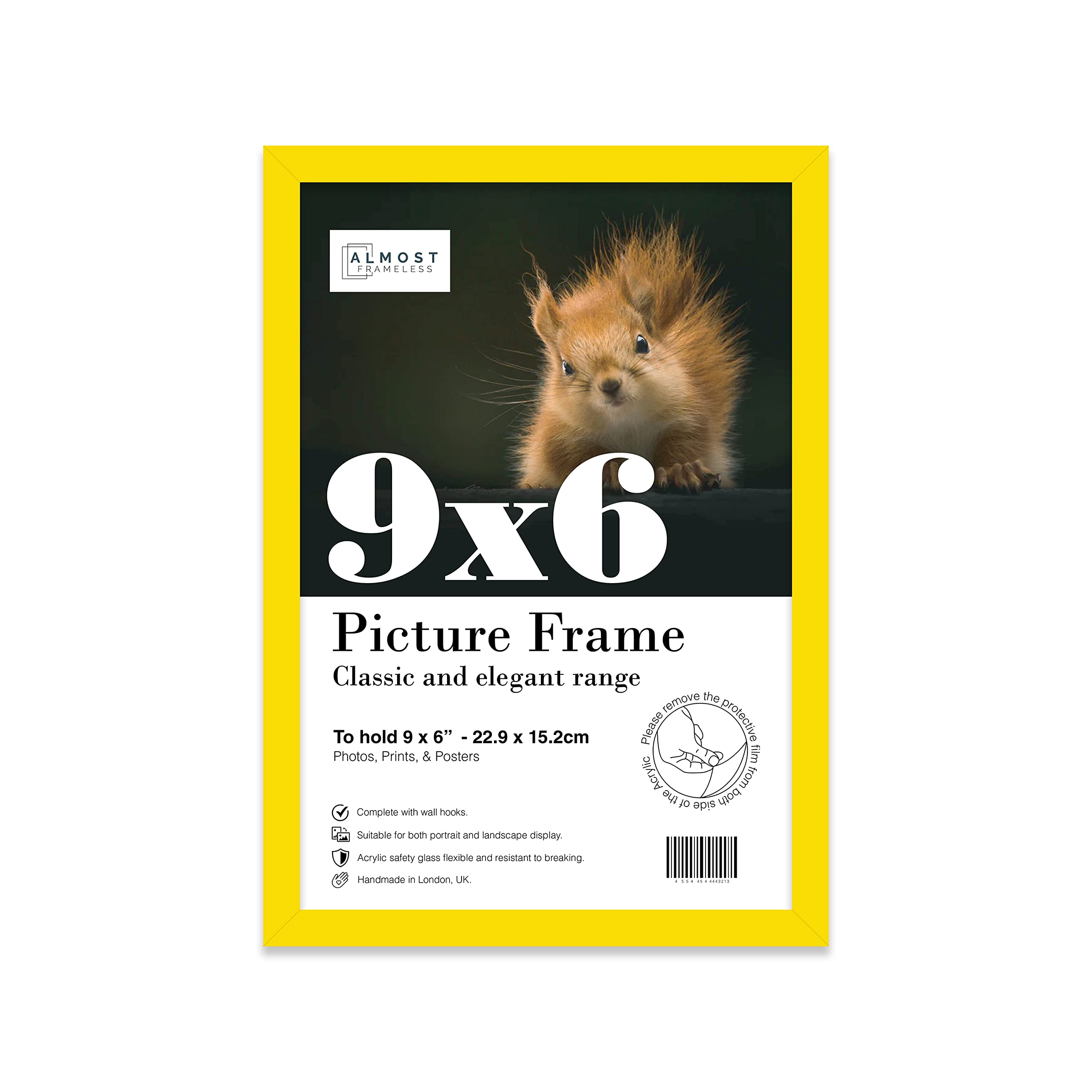 9X6 Yellow Picture Frame (22.9 X 15.2Cm) PosterPhotoArtworkGallery Wall Or Print from B&Q