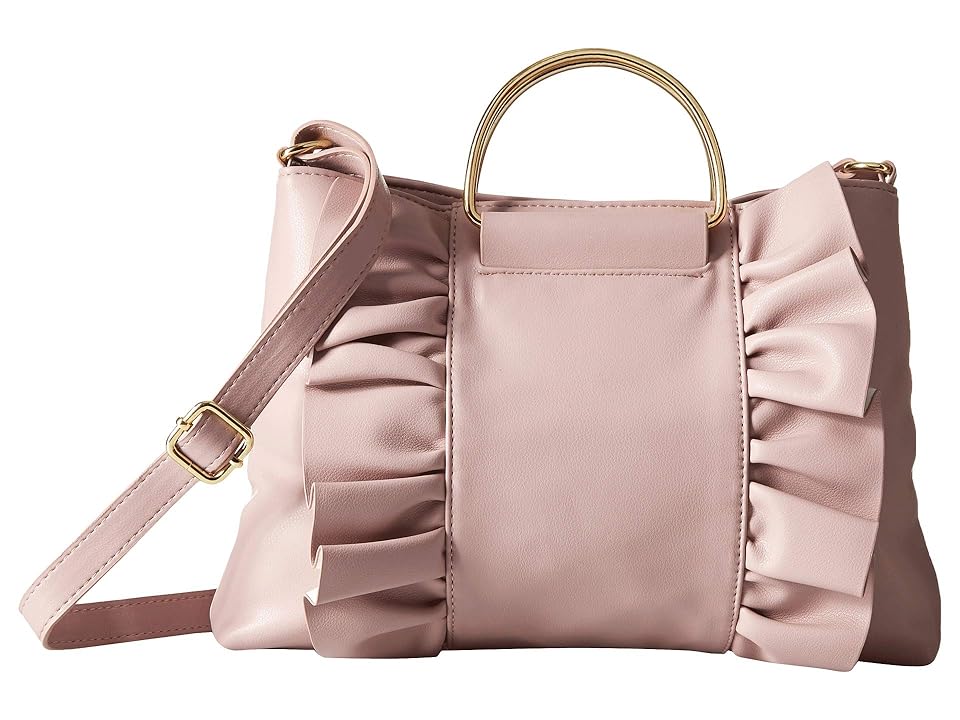 

T-Shirt & Jeans Ruffles Ring Handle Crossbody (Mauve) Cross Body Handbags