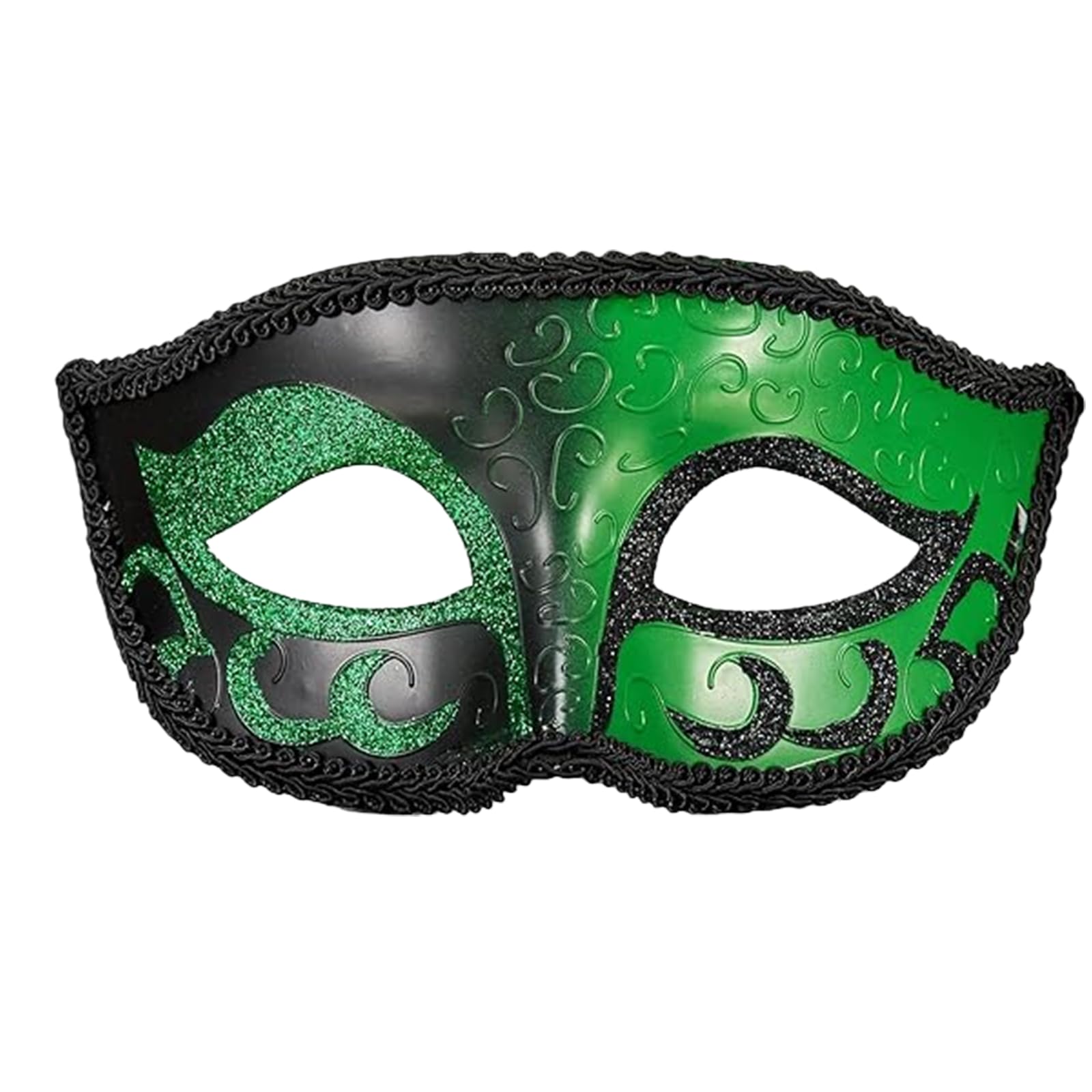 GWAWG Masquerade Mask for Men,Venetian Masquerade Masks,Greek Roman Venetian Mask,Mardi Gras Mask (Green)