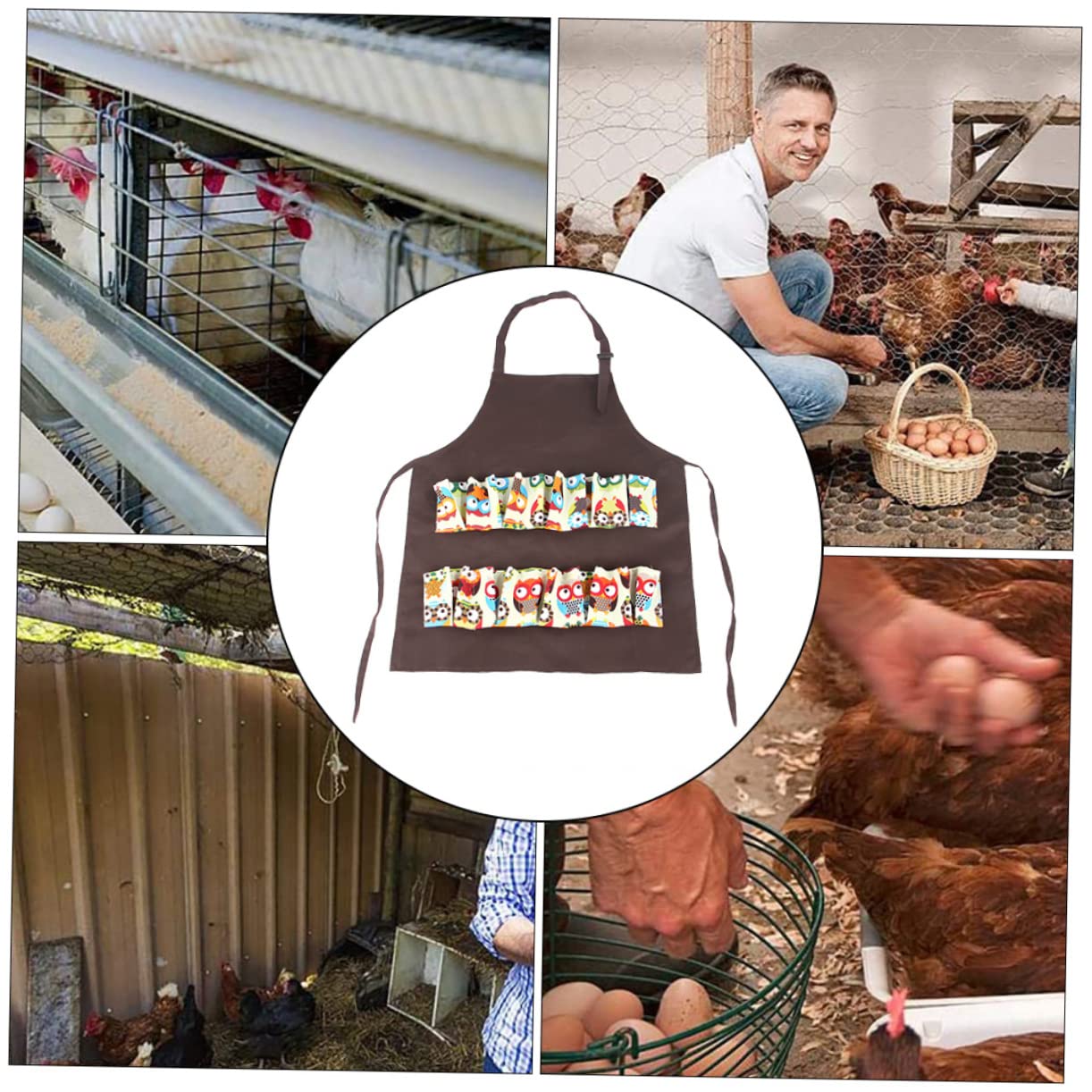 BESTonZON 2pezzi Grembiule Da Raccolta Uova Per Grembiule Pratico Per Cucina e Giardinaggio Per Raccogliere Uova Di Gallina e Quaglia Per Mamme e Amici