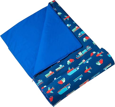 Wildkin Nursery,Bedding,Blankets & Swaddlers,Swaddles Wildkin Kids Sleeping Bags for Boys & Girls, Measures 57 x 30 x 1.5 Inches, Cotton Blend Materials Sleeping Bag for Kids, Ideal Size for Parties, Camping & Overnight Travel, BPA-Free (Transportation)