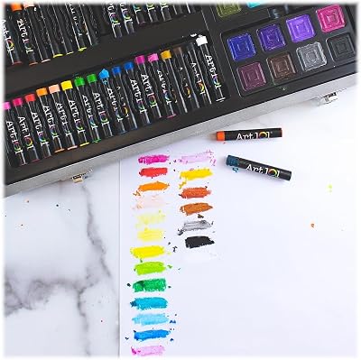 Art 101 Watercolor Draw and Sketch Drawing Kit, Assorted Colors, 88 Pieces (53088)