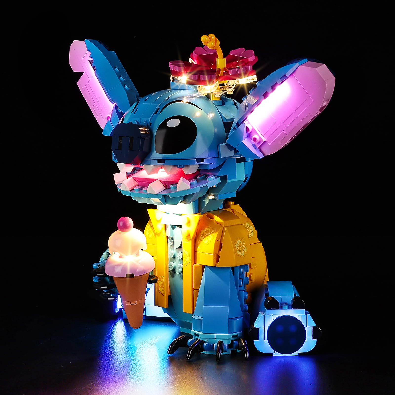 Kyglaring Led Licht Kompatibel mit Lego 43249 Stitch Bausteine, LED Beleuchtungszubehör für das Lego Stitch Kreative Modellset 43249 (Nicht Enthalten Modell)