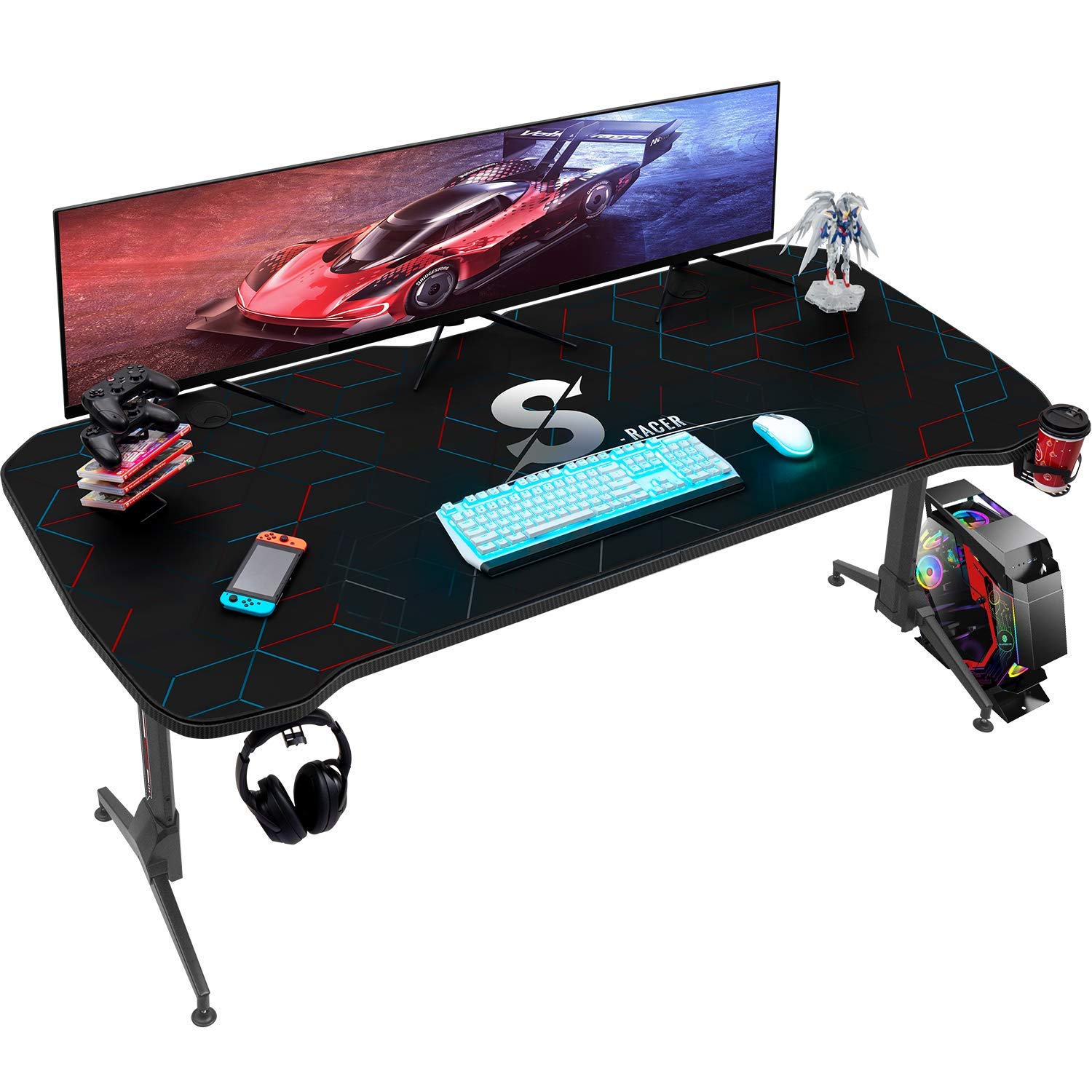 Buy Homall Gaming Desk 60 Inch Height Adjustable PC Computer Desk T