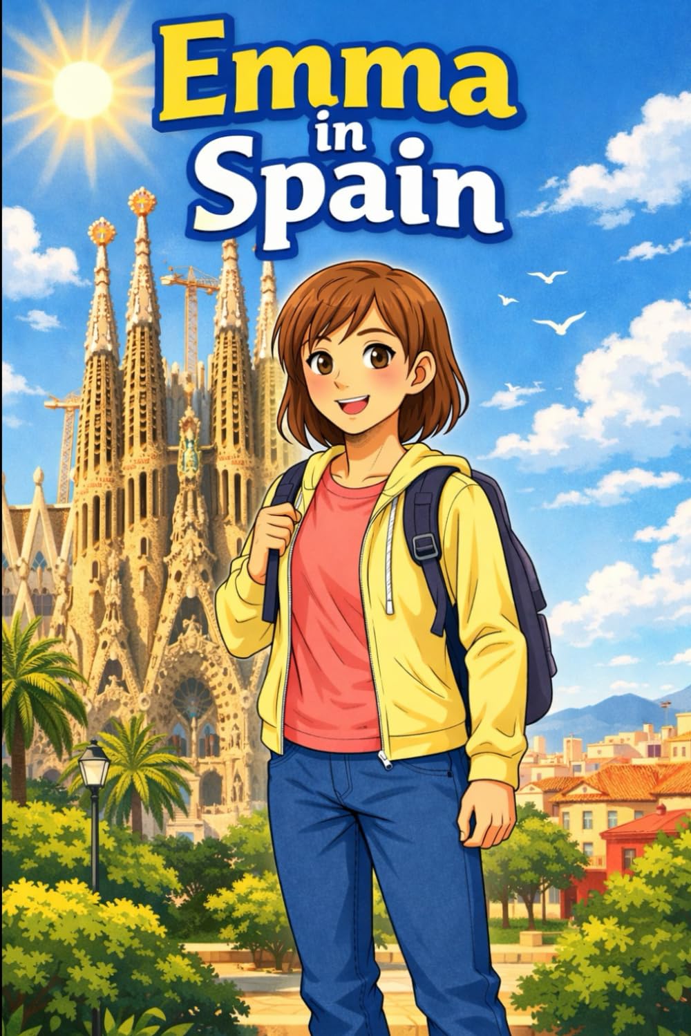 Emma in Spain: A Simple Story in Easy English for Kids and Early Learners, with Short Sentences, Visual Storytelling, Supporting Reading Skills, ... Development (Easy English Travel Stories)