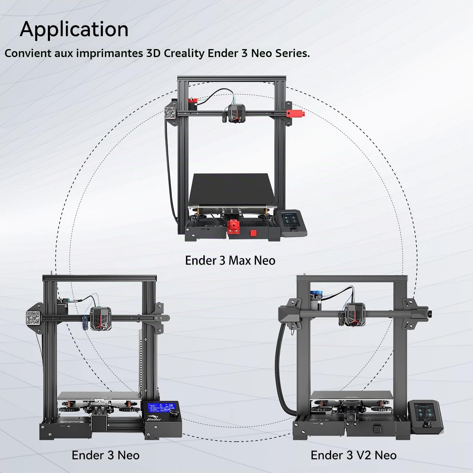 Creality Ender 3 V2 Neo Hotend Kit,Extrudeuse 24V Hot End Buse 0.4mm avec tube Bowden PTFE et Chaussette Silicone pour les Imprimantes 3D Ender 3 Neo, Ender 3 V2 Neo, Ender 3 Max Neo