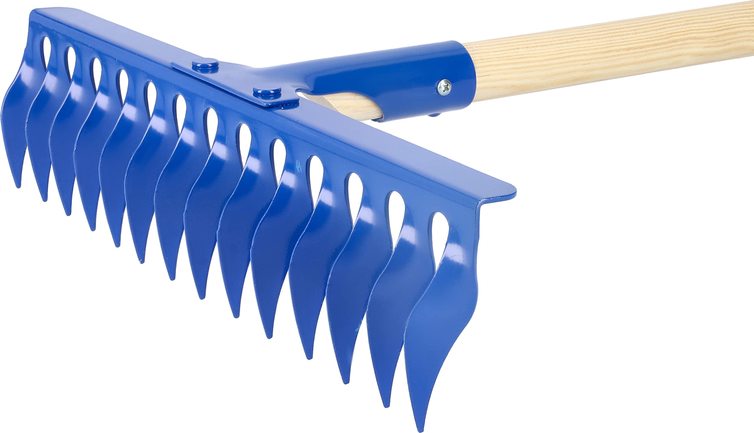 KOTARBAU® Harke mit Rasenlüfter mit 14 Zinken Gartenharke mit Holzstiel 150 cm manueller Vertikutierer für Garten Schneidrechen Gartenwerkzeug Gartengeräte