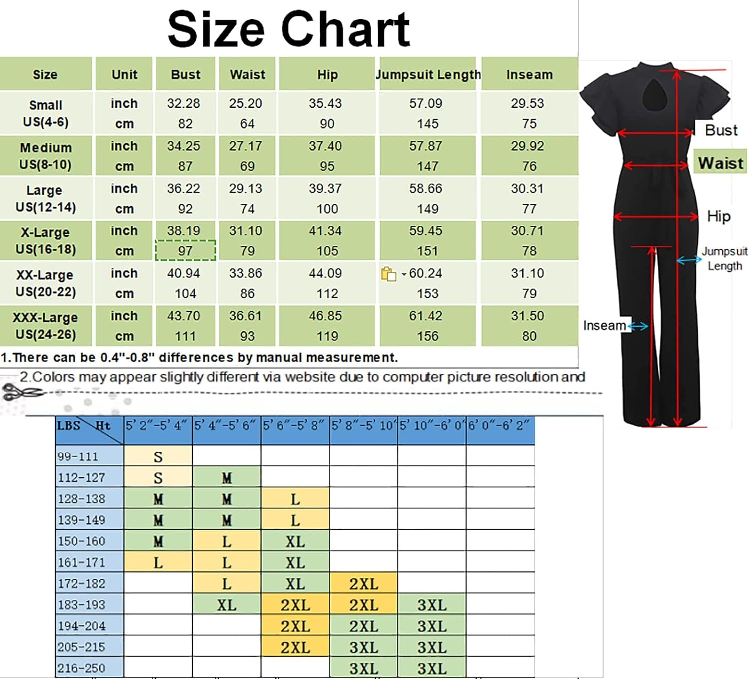 SxClub Elegant Jumpsuits for Women Dressy Formal Casual Long Straight Pants Business Jumpsuit - Image 4