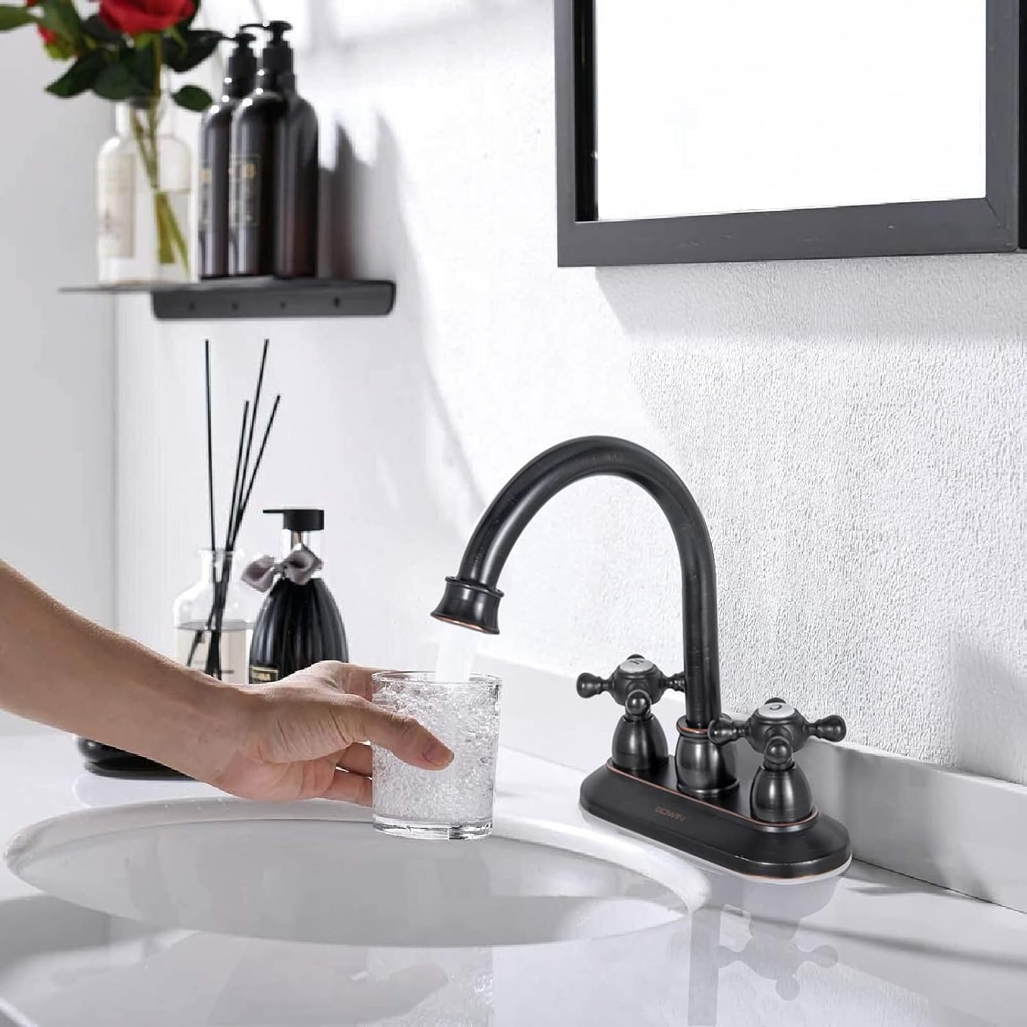 Flаѕh Dеаlѕ - 70% оƒƒ GOWIN Oil Rubbed Bronze Bathroom Faucet with Drain Assembly and Supply Hose, 2-Handle 4 Inch Centerset Faucet for bathrooms ,High Arc Swivel Spout Bathroom Sinks Faucet 🛒 Crаzу Dеаlѕ GOWIN Oil Rubbed Bronze Bathroom Faucet with Drain Assembly and Supply Hose, 2-Handle 4 Inch Centerset Faucet for bathrooms ,High Arc Swivel Spout Bathroom Sinks Faucet