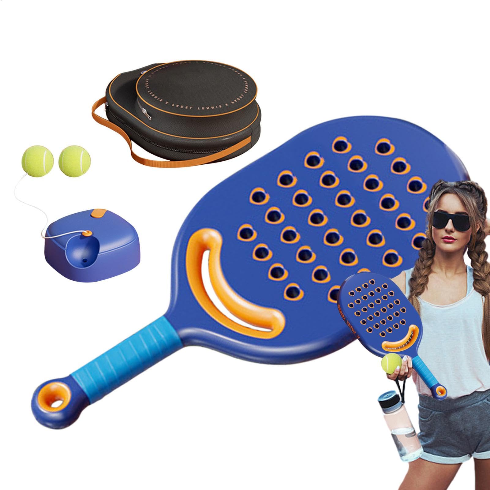 Palla da Tennis Rimbalzante per Allenamento Kit Portatile di Allenamento | Solo Attrezzo Rimbalzante da Tennis Portatile con Corda Elastica Lunga per Adulti e Bambini
