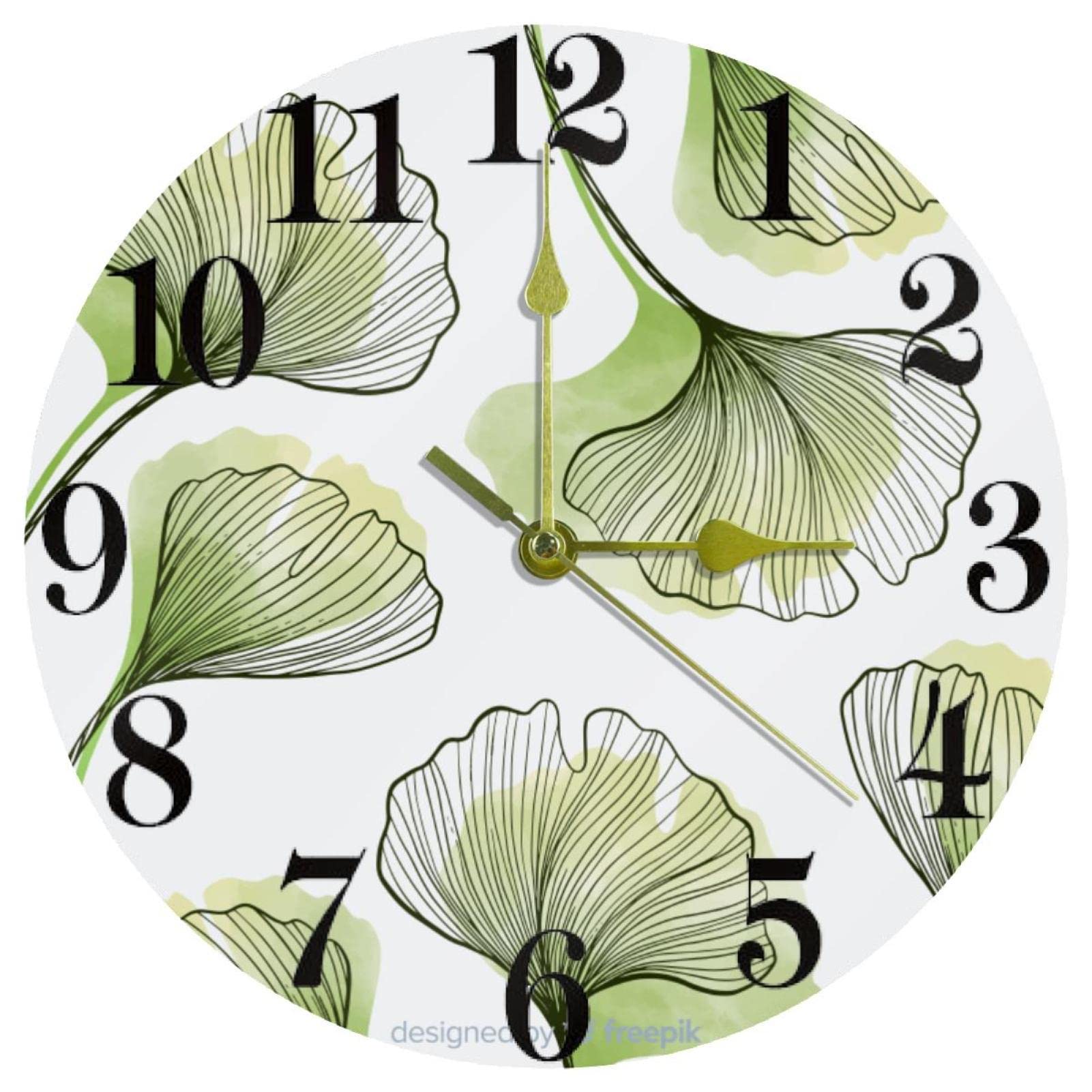 Horloge ginkgo biloba silencieuse pour supprimer le tic-tac dans votre bureau