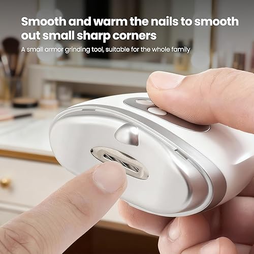 Miniatura 4 de Cortaúñas eléctrico, con pulido, función de lámpara de esmalte de uñas, almacenamiento de chips de uñas, ajuste de tres engranajes, adecuado