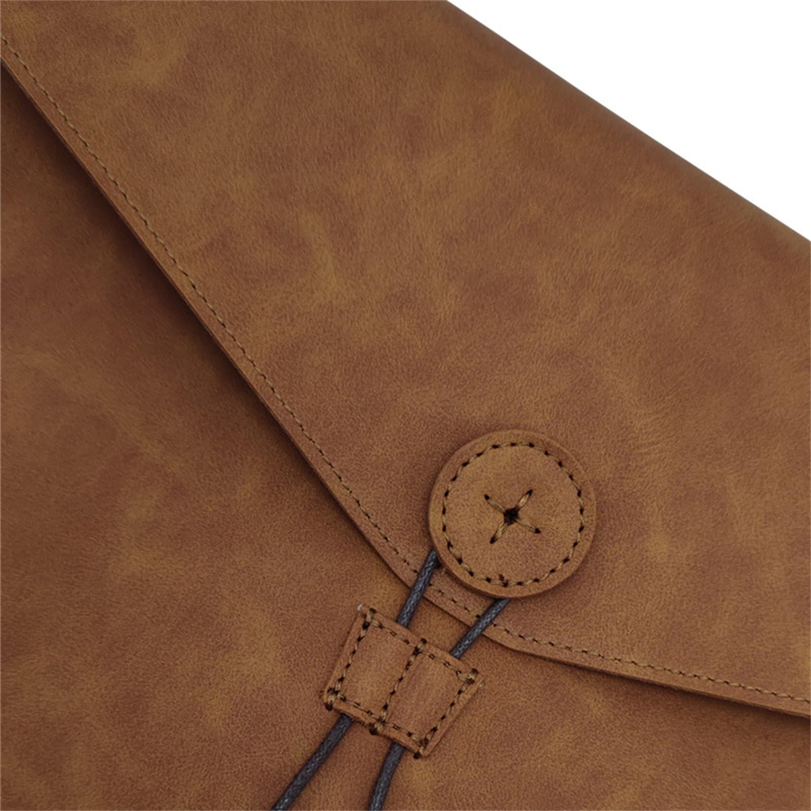 Etui na dokumenty ze skóry PU, Skórzany organizer na dokumenty A4, teczka biznesowa, duża pojemność, wielokolorowy, 34x24x2,5 cm(Brown)