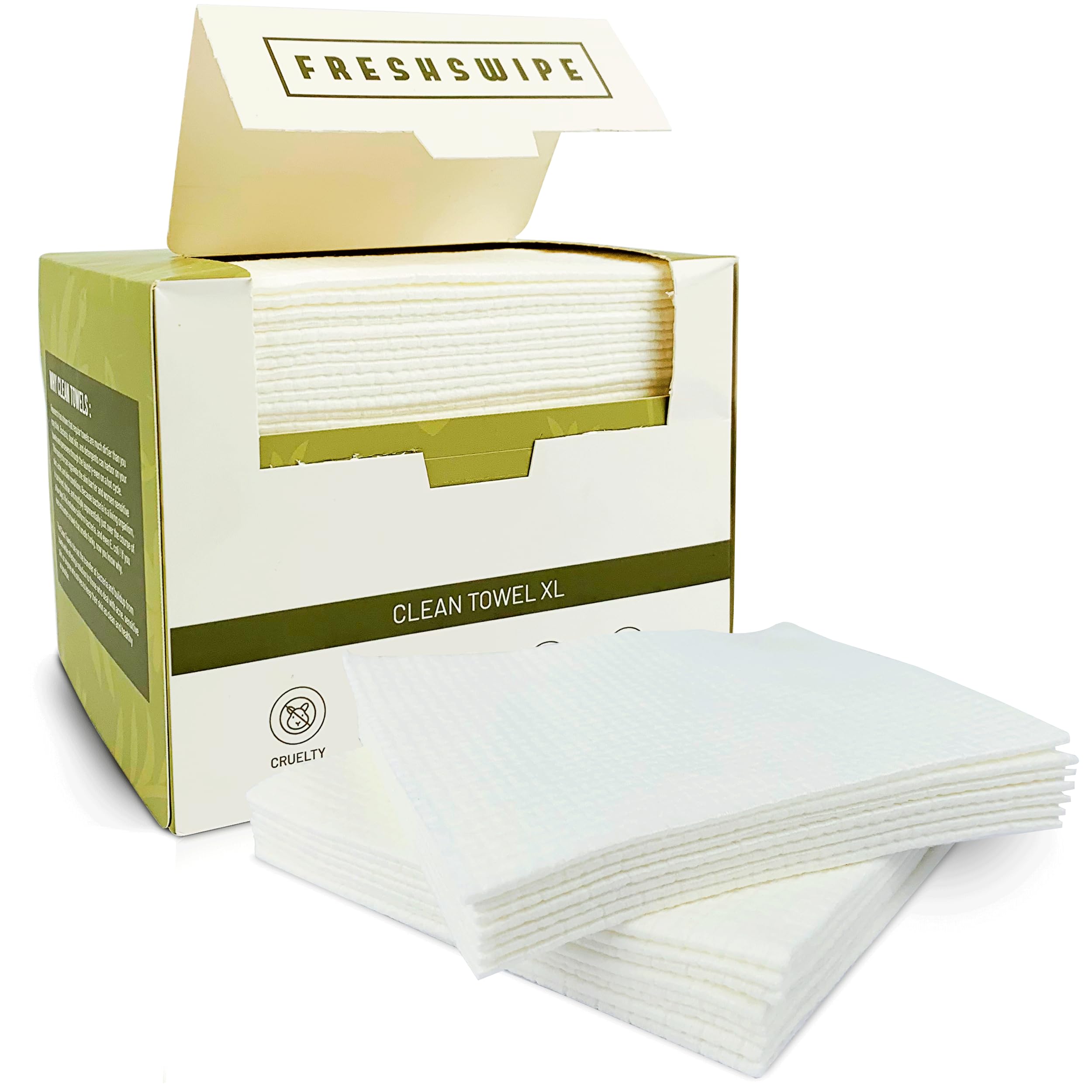 FreshSwipe Ultra Soft Dry Face Wipes: 50 Luxurious Towels for Effortless Makeup Removal, Clean Skin & Daily Pampering—Perfect for Travel & Everyday Bliss.