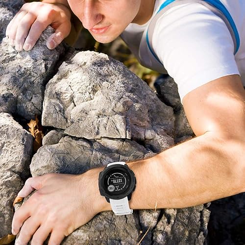 Miniatura 29 de NotoCity Instinct Band, Soft Silicone Replacement Watch Strap for Garmin Instinct 2/Solar Sports GPS Smartwatch With Adapter Tools Verde