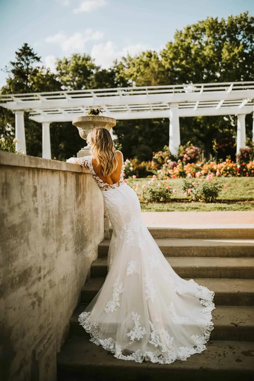 Fivsole Wedding Dresses for Birde 2025 Lace Applique Long Bridal Dress Mermaid Wedding Gown with Train