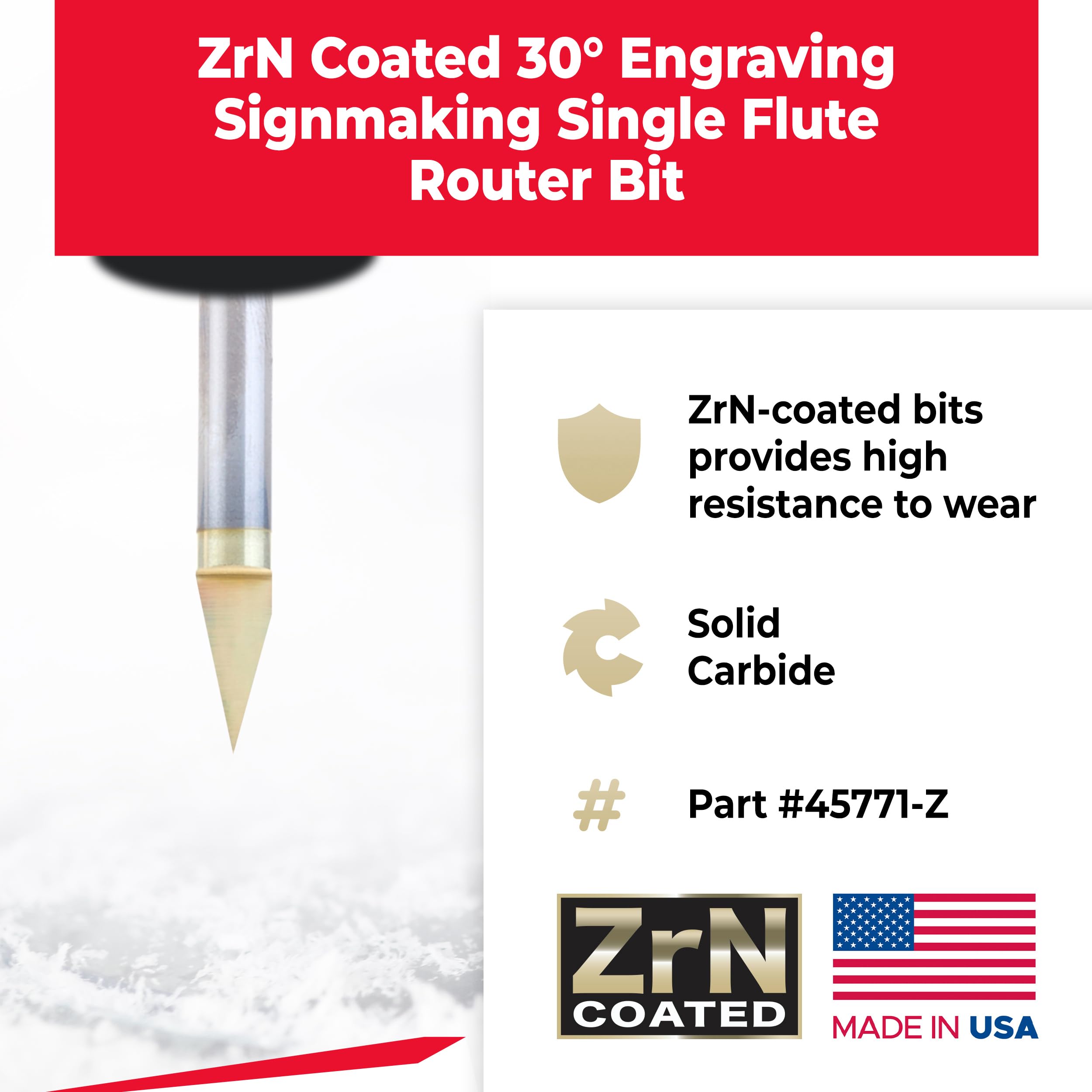 Amazon | Amana Tool 45771-Z ソリッドカーバイド 30度刻印 0.005 先端