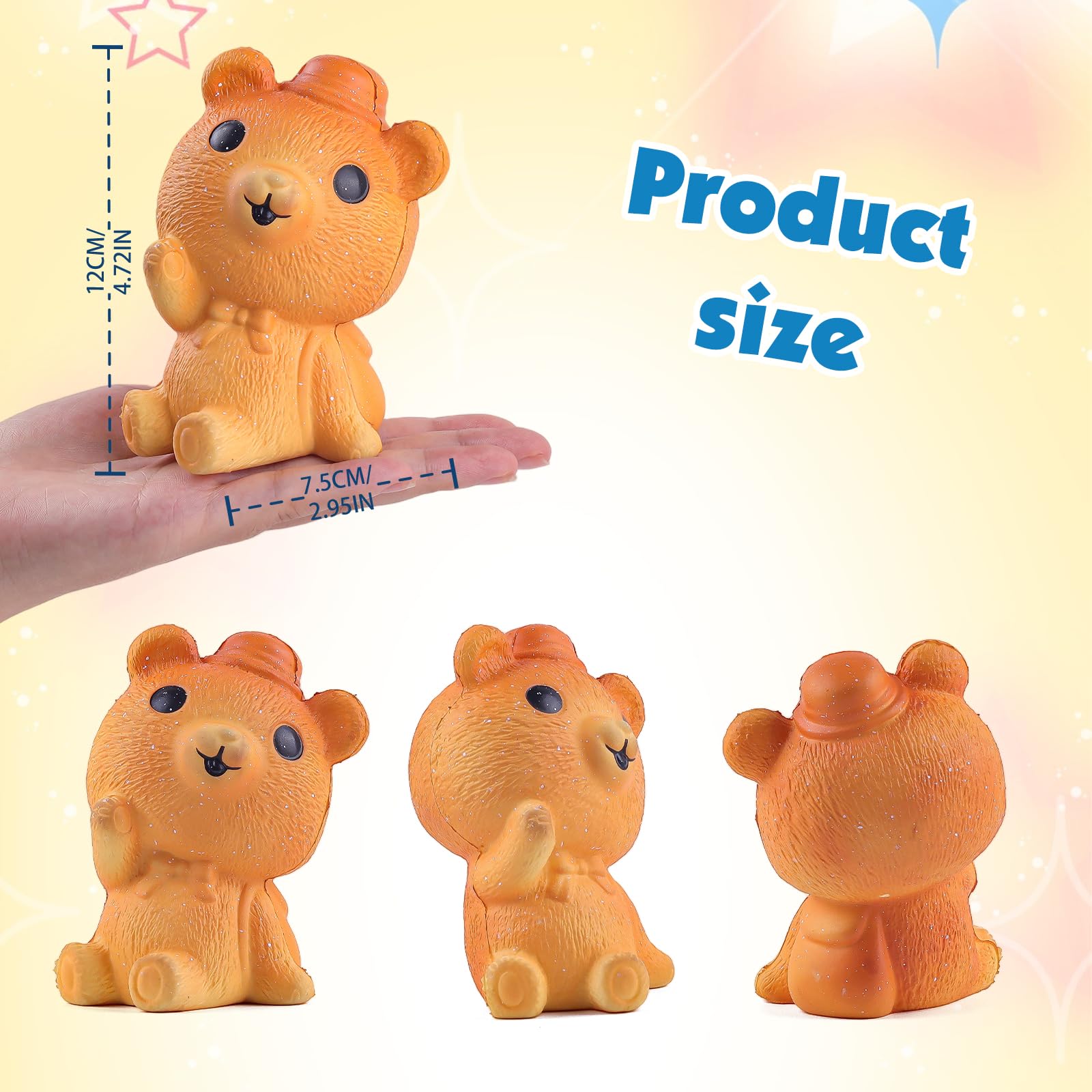Anboor Bear Squishy Toys For Kids Slow Rising Animals Foam Squishy Jumbo Animal Big Stress Squishes Cute Giant Squeeze Toy - Image 2