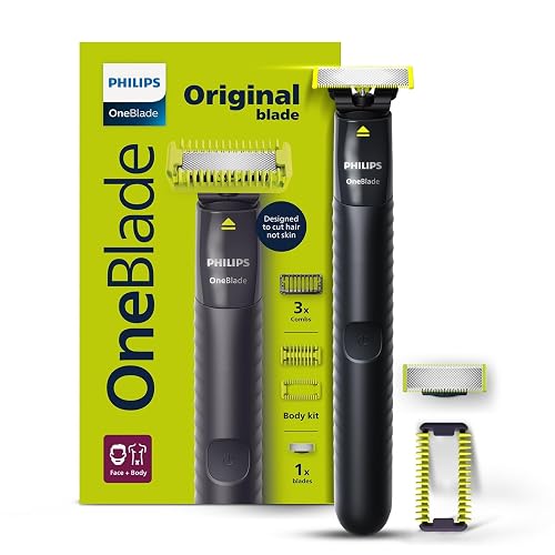 Philips OneBlade Gen Z Beard & Body Trimmer & Styler|Ideal for 1st Trim|Designed for Skin Comfort, No Nicks & Cuts, Dual Protect Tech| Acne Prone, Patchy Beard, Young Skin, QP 1624/10