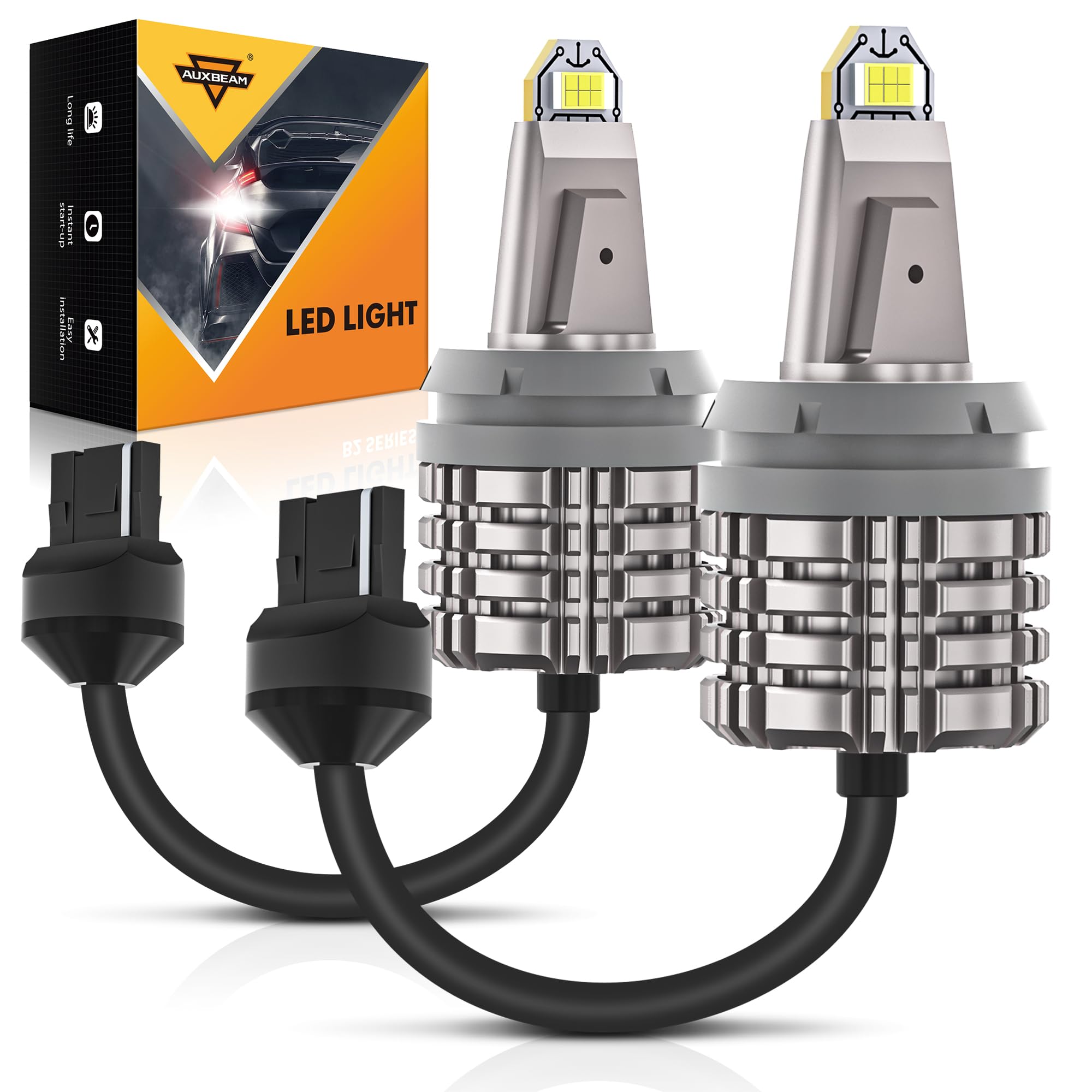 Auxbeam B2 Series Upgraded 7440 LED Bulbs Backup Reverse Light 44W 6000LM