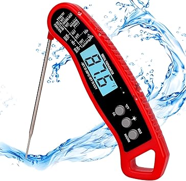 Review Meat Thermometer,Waterproof Digital Instant Read Food Thermometer with Backlight,Magnet and Calibration Function,Long Folding Probe Cooking Thermometer for Candy,Food Cooking,BBQ,Liquids,Beef Review Meat Thermometer,Waterproof Digital Instant Read Food Thermometer with Backlight,Magnet and Calibration Function,Long Folding Probe Cooking Thermometer for Candy,Food Cooking,BBQ,Liquids,Beef