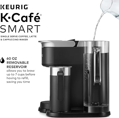 Vista 14 de Keurig K-Cafe SMART - Máquina de café de una sola porción con cápsulas K-Cup, color negro