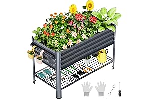 48x24x32 Inch Raised Garden Bed with Legs for Outdoor Use