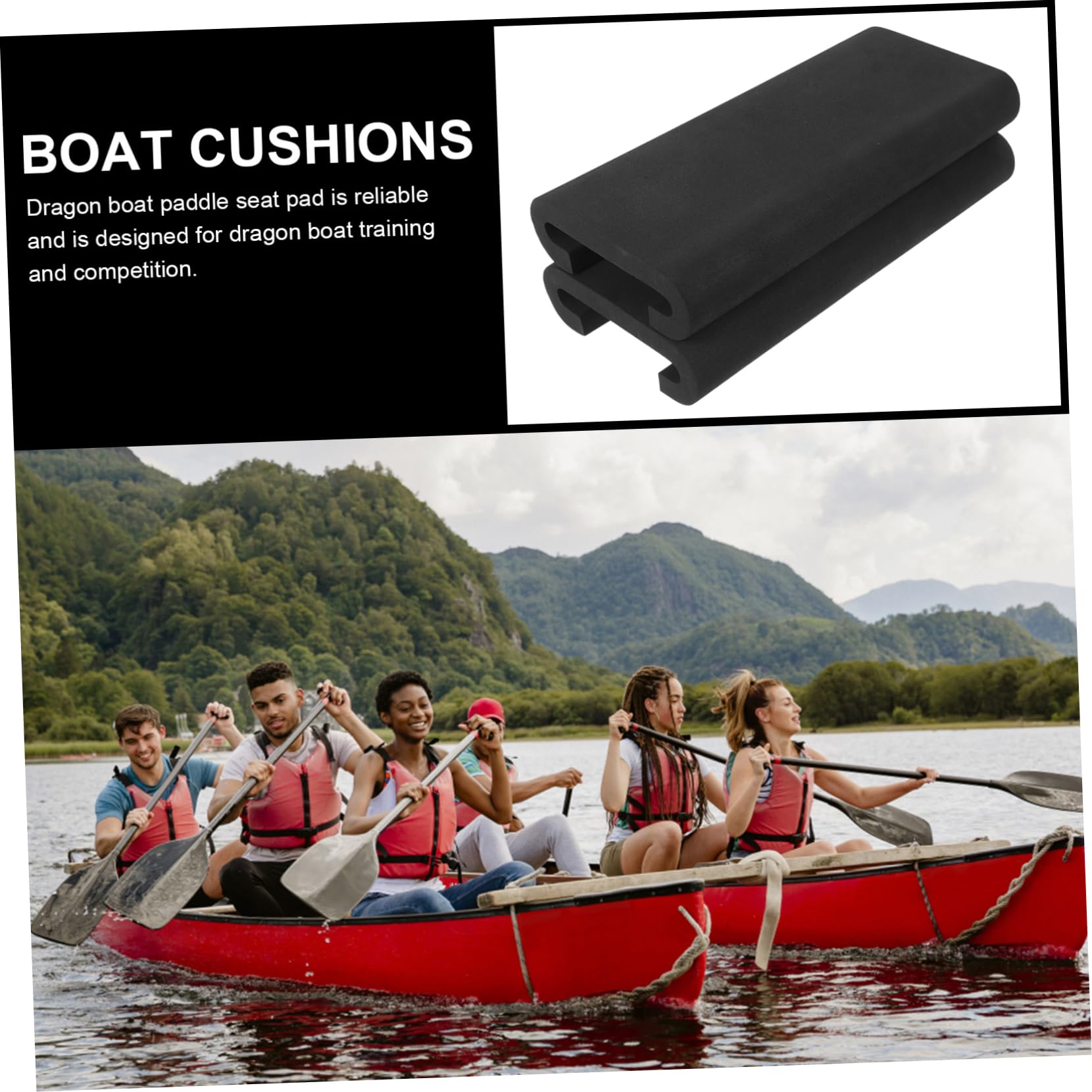 GOOHOCHY Kayak Paddle Seat Cushion 2 Pack Boat Seat for Training Eva Material Comfortable Breathable