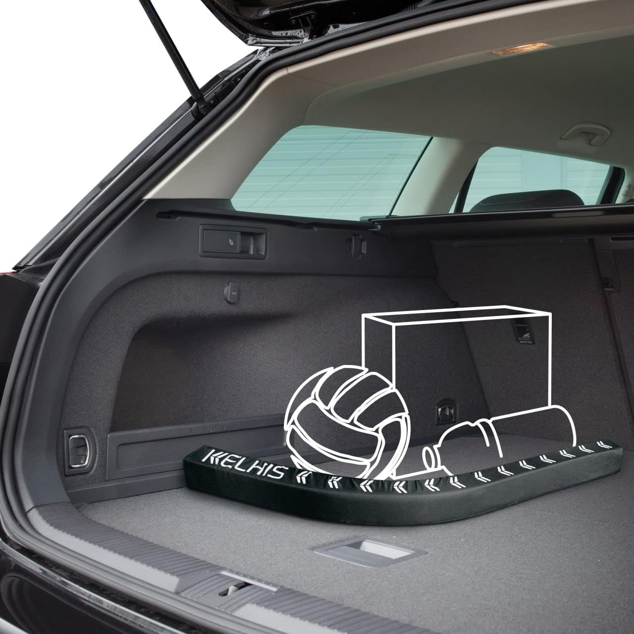 Flexistick Car Trunk Organiser - Unique Flexible Vehicle Tidy Storage Organisation Accessories for Auto Boot, SUV and Sedan (98cm)