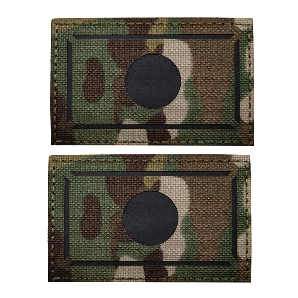 刺繍パッチ ベルクロ 反射パッチ 蛍光パッ 日本 ジャパン 国旗 旭日旗 日章旗 日の丸 腕章 紋章 DIY 装飾 8cm×5cm (F)
