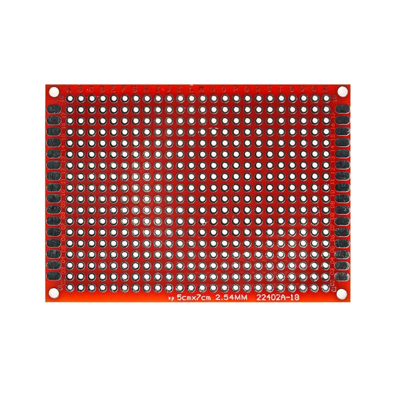 Placa Prototipo Roja de Doble Cara PCB 5x7 cm para Proyectos de Electrónica Universal