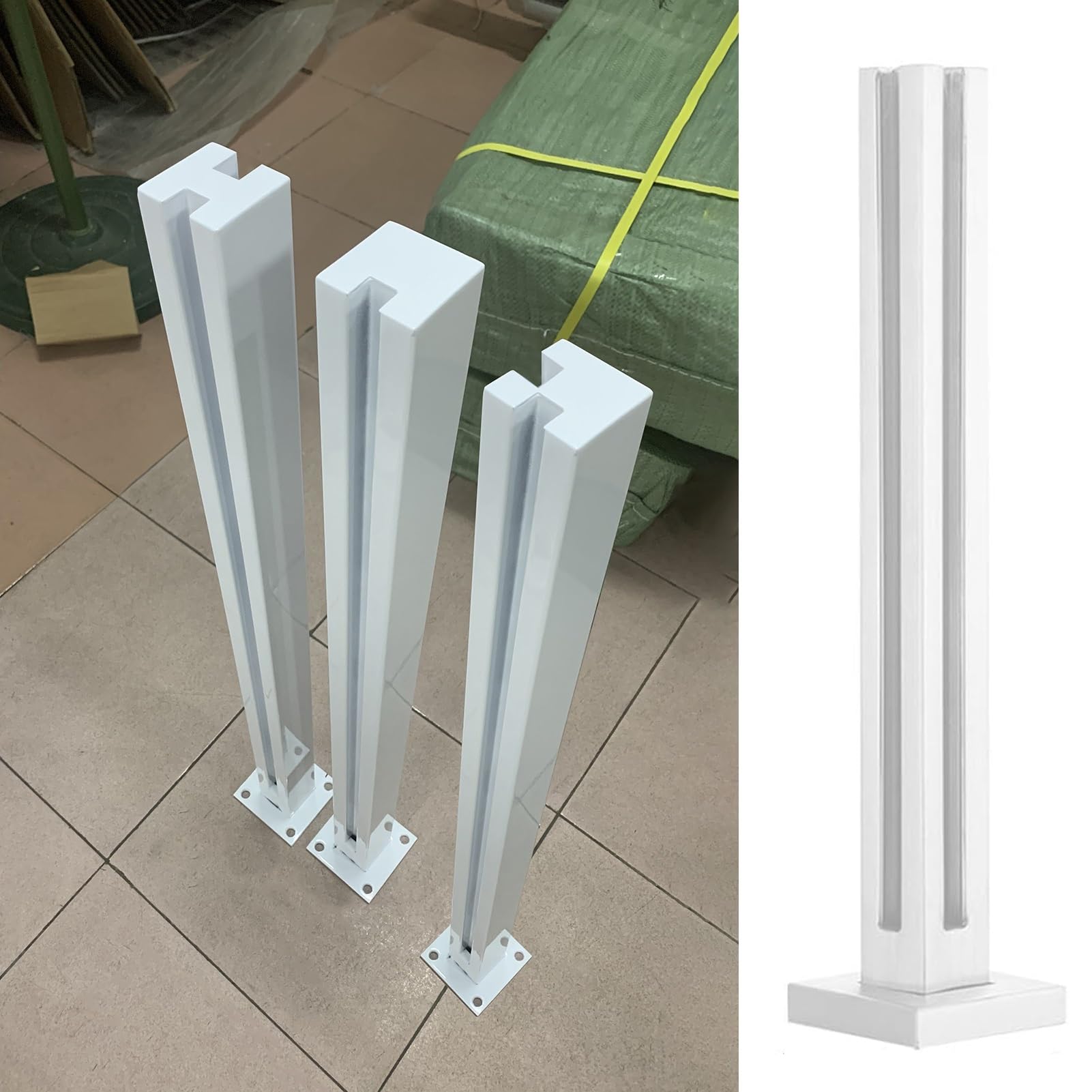 Poteau de garde-corps en verre pour sublime terrasse d'hôtel et garde-corps de loft urbain
