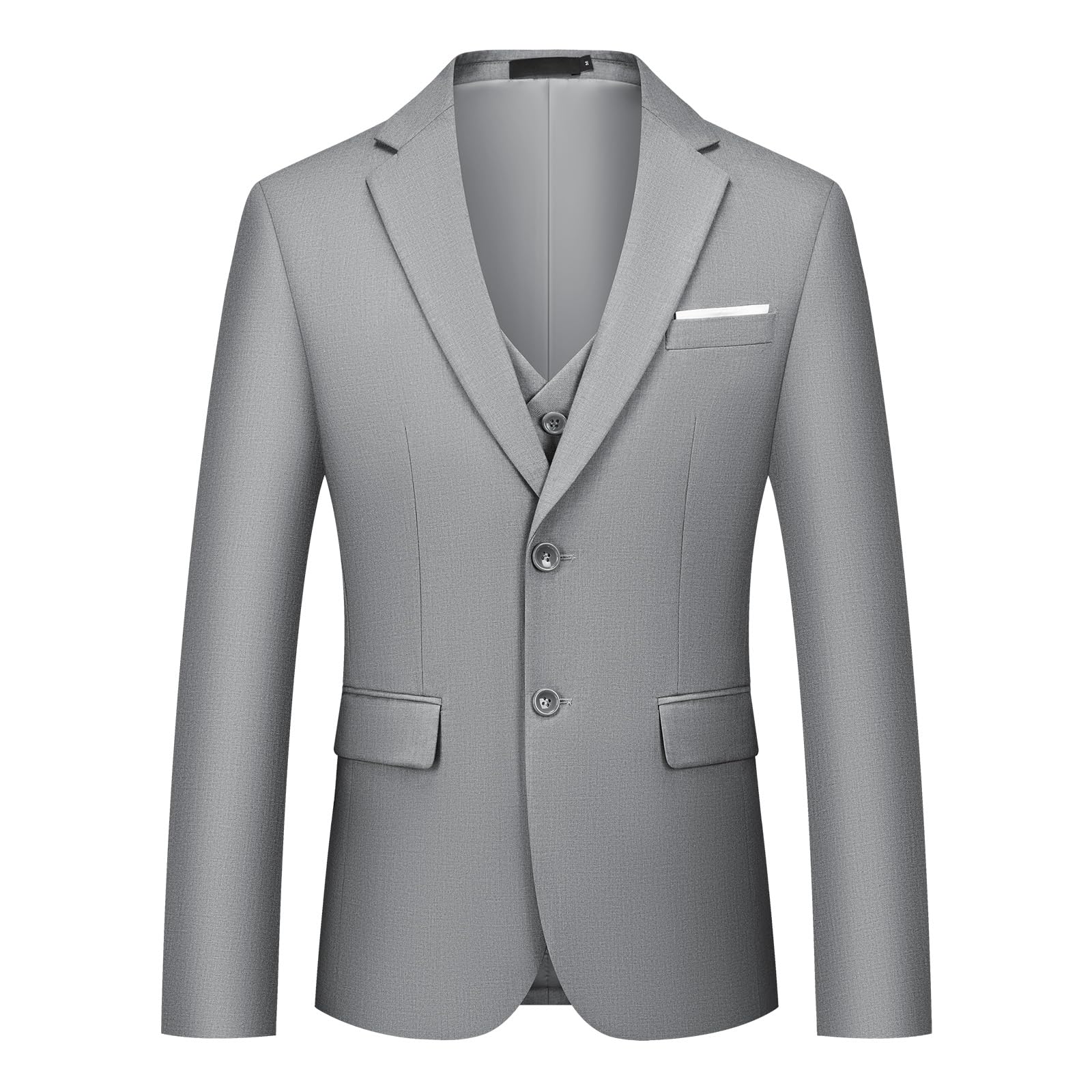 Abiti da Uomo Slim Fit 3 Pezzi Vestito per Uomo Business Formale Completo per Matrimonio con 2 Bottoni Blazer e Pantaloni