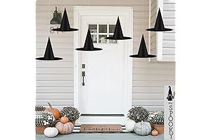 Bewitching Halloween Hex: Ensemble of 6 Enchanting Witches' Hats