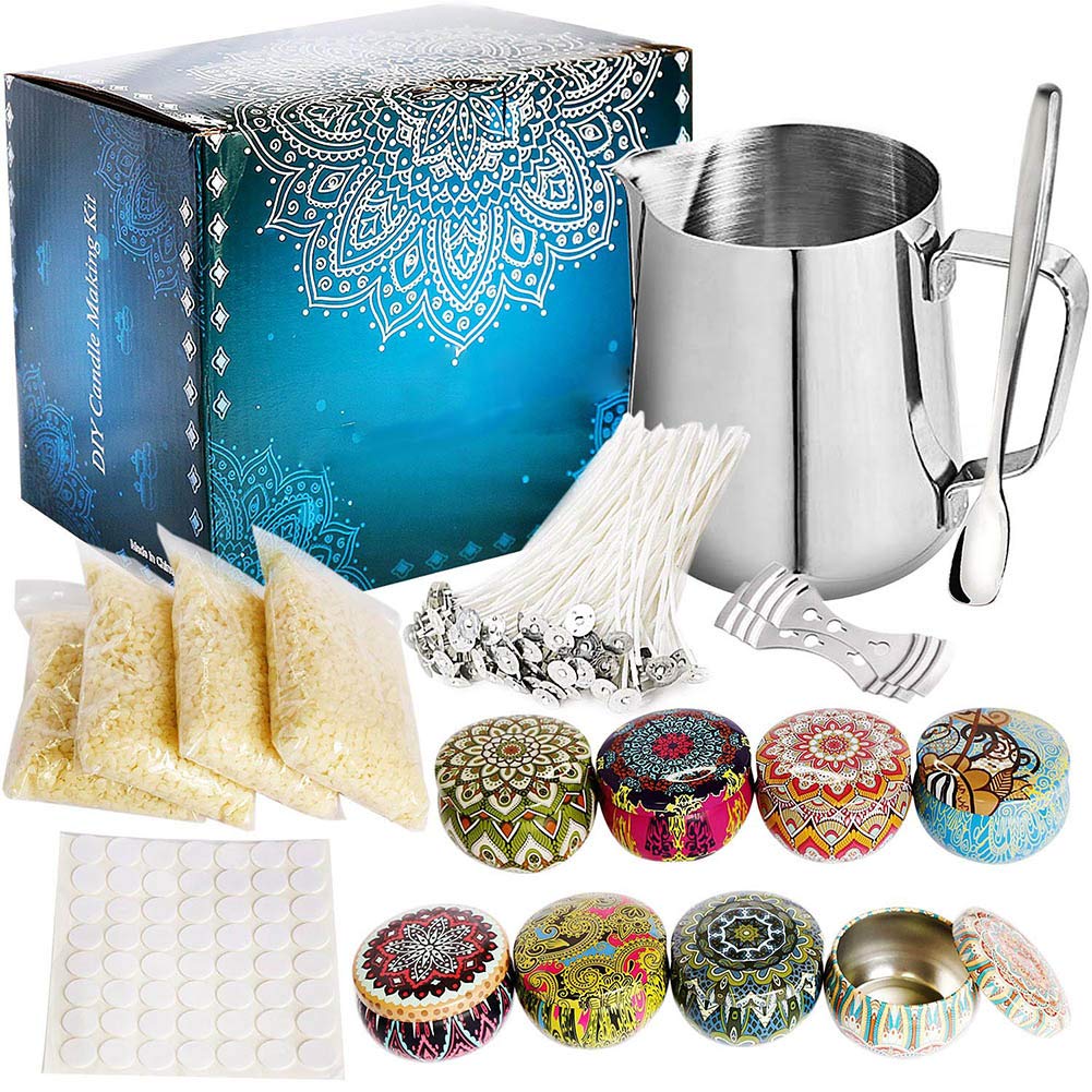 Kit de suministros de fabricación de velas de bricolaje, kits de fabricación de velas para adultos principiantes, kit de fabricación de velas, juego de manualidades de velas, adecuado para