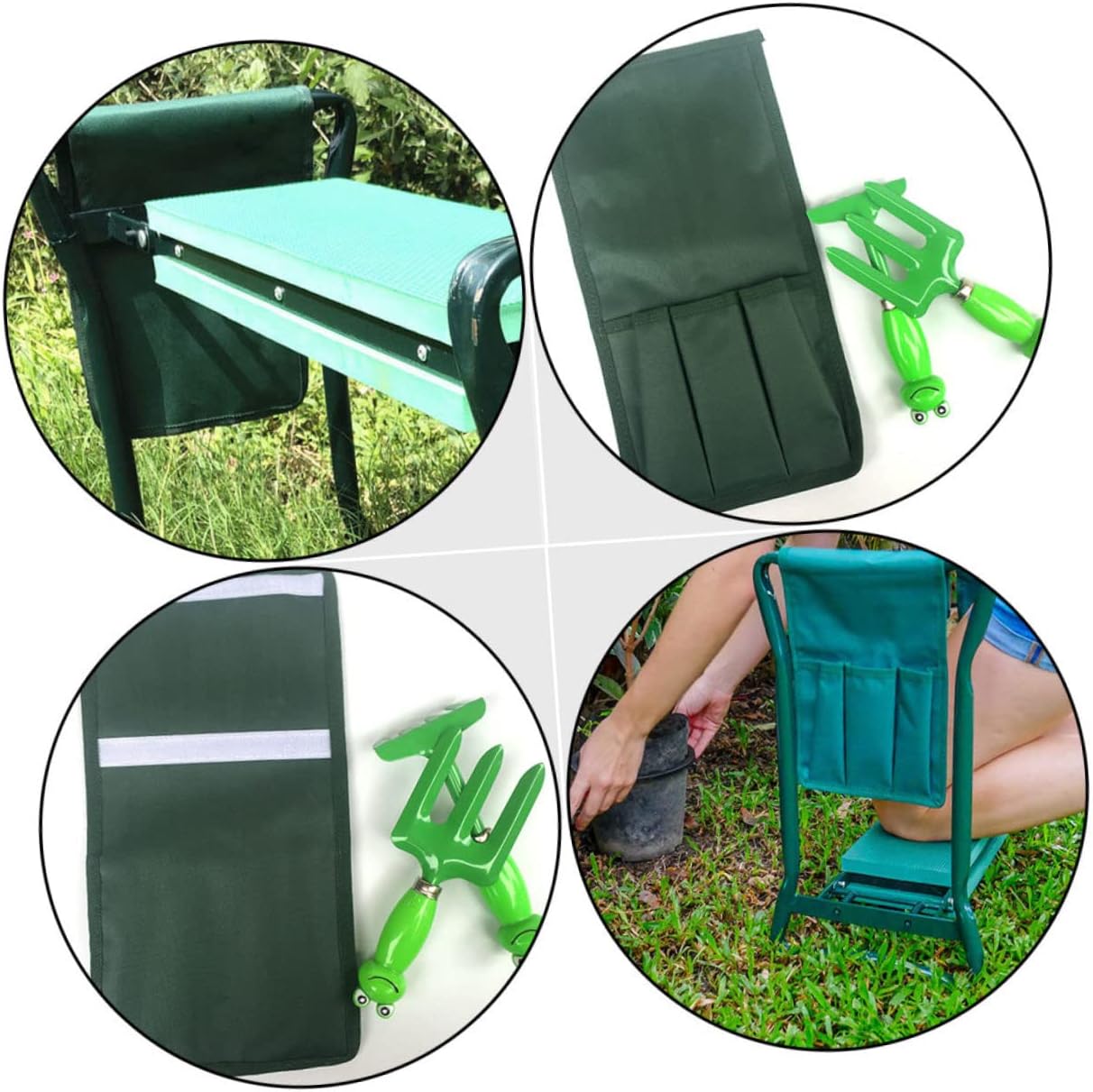Knee Seat for Gardening Tool Organization 2 Pc Kneeler Pouches Oxford Cloth Compact and Portable Garden Kneeler Seat Bags image 3
