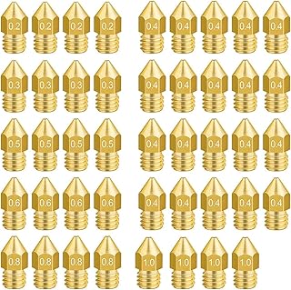 OPRIX 3D Printer Nozzles MK8 Extruder Nozzle Extruder Print Head 1.75mm Compatible With 3D Printer Anet A8 Makerbot MK8 Creality CR-10 Ender 3 (Color : 44pcs Mix)