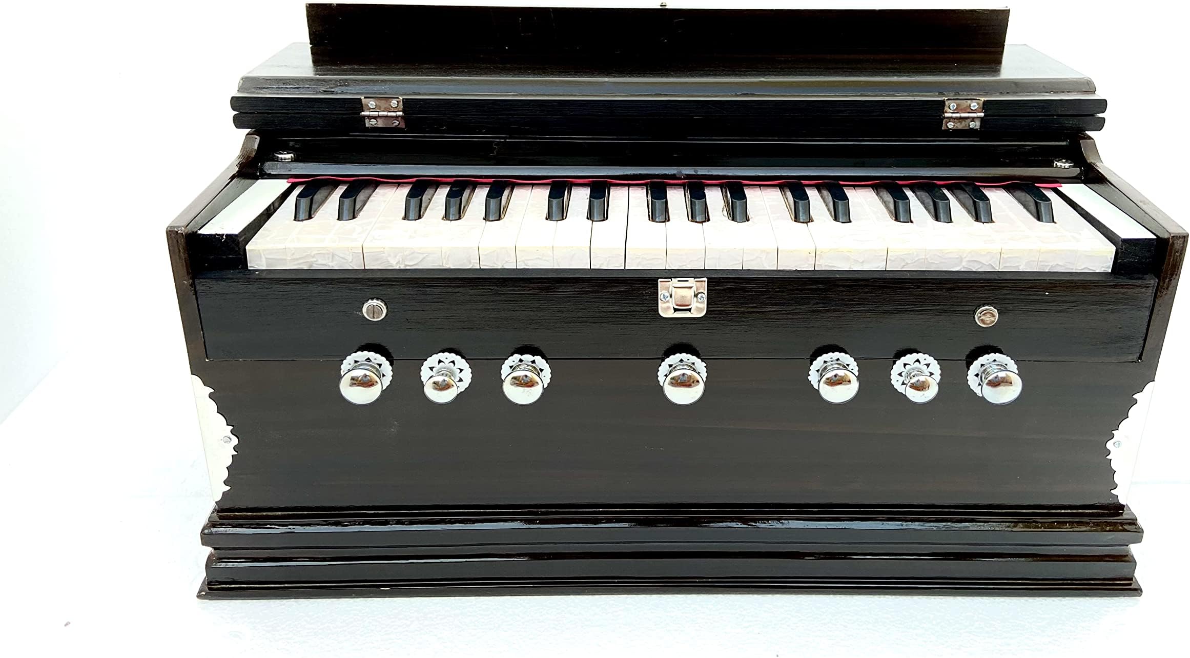 KHALSA MUSICAL Harmonium- 3 1/4 Octave, Double Bellow, 39 Keys,7 Stopper, 2 Reeds (Bass- Male) With Cover