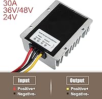 Vista 2 de X AUTOHAUX 36V/48V a 24V 30A Reductor Automático Buck Boost Step Down Up Regulador Transformador Universal para Carritos de Golf Scooters