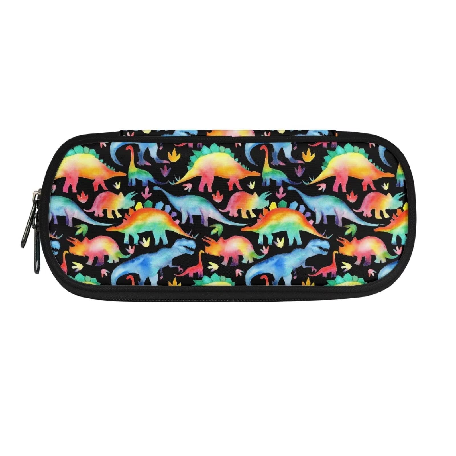 Showudesigns Colored Dinosaur Pencil Pouch for Boys Pen Cases Lightweight Cosmetic Bag with Double Zipper Students Stationery Pen Bag Pencil Bags — image 1