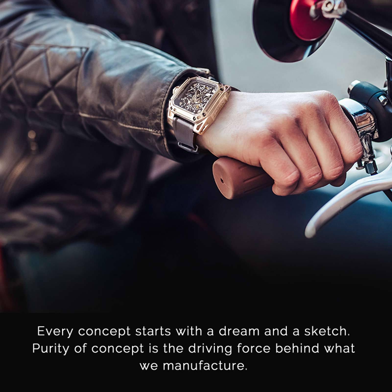 Generisch Reloj Esqueleto de Lujo para Hombre – Reloj mecánico automático