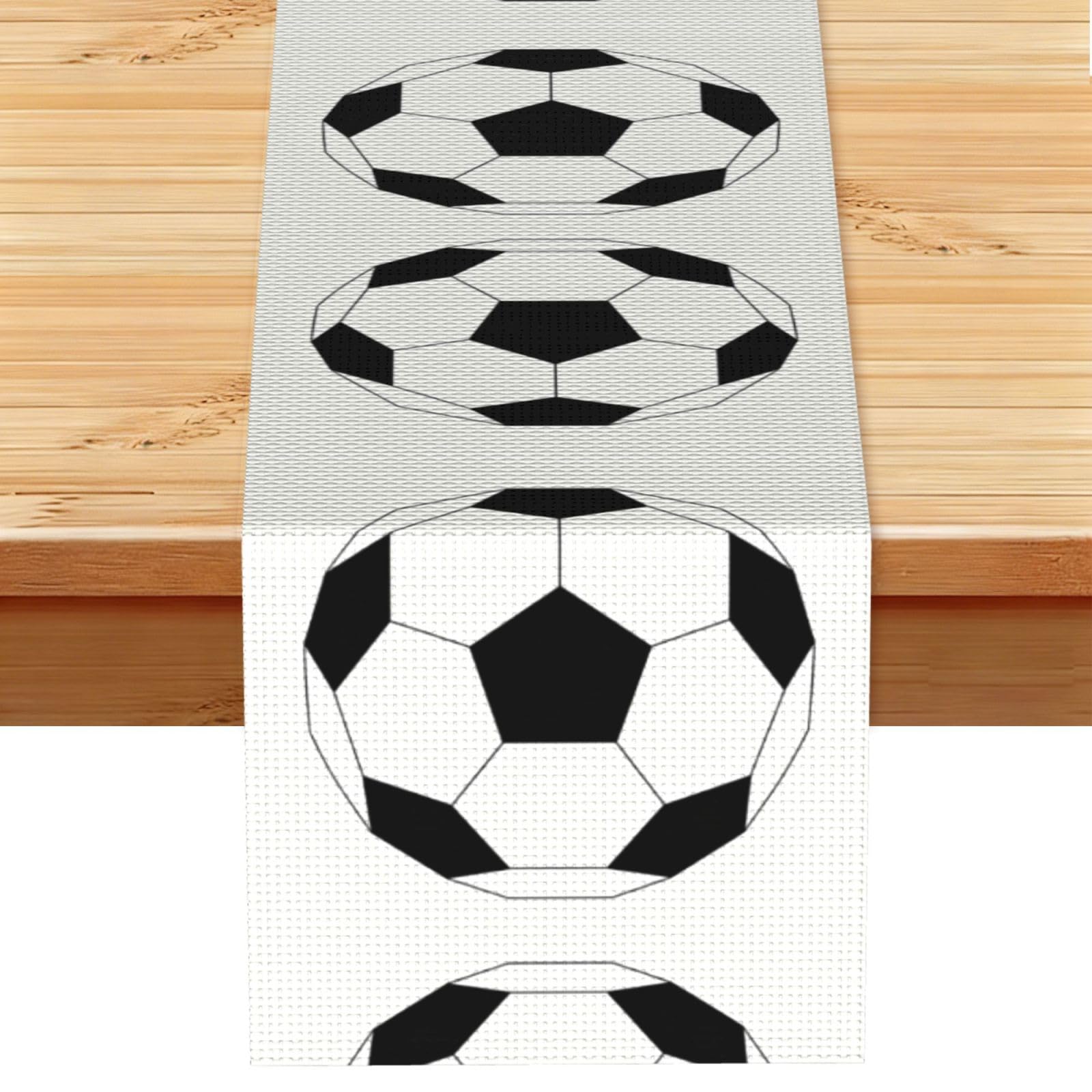 Minimal Soccer Print Table Runner World Cup-Themed Dining Table Decor for Coffee Dining Table and More