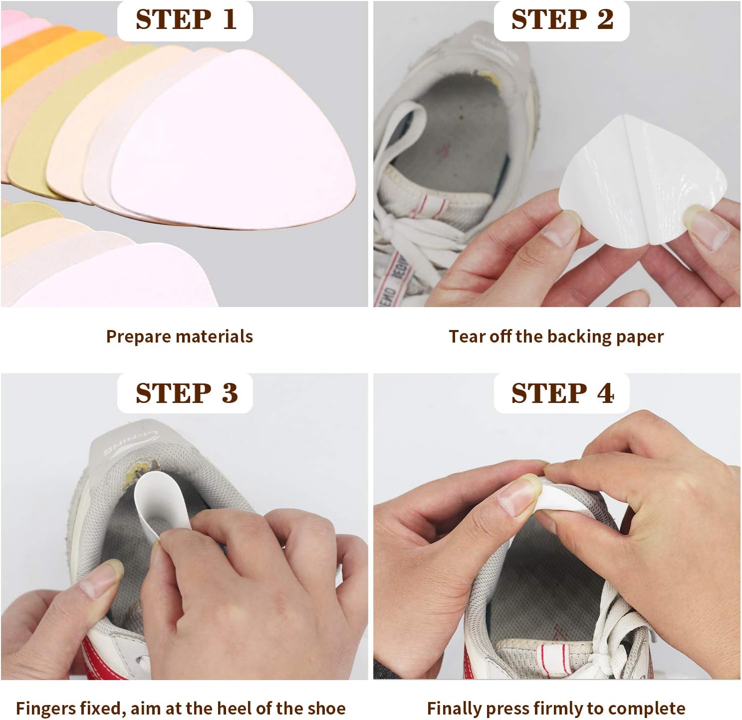 Azobur Sneaker Hole Repair，Shoe Heel Wear Hole Prevention Patch Insert/One Big and one Small 2 Pairs : Sports & Outdoors
