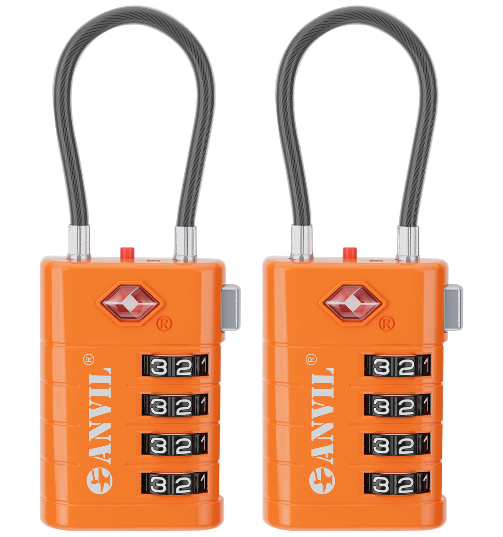 セキュリティ・セーフティ ak Amazon.com | ANVIL 4 Digit Luggage Locks, TSA Locks for Luggage