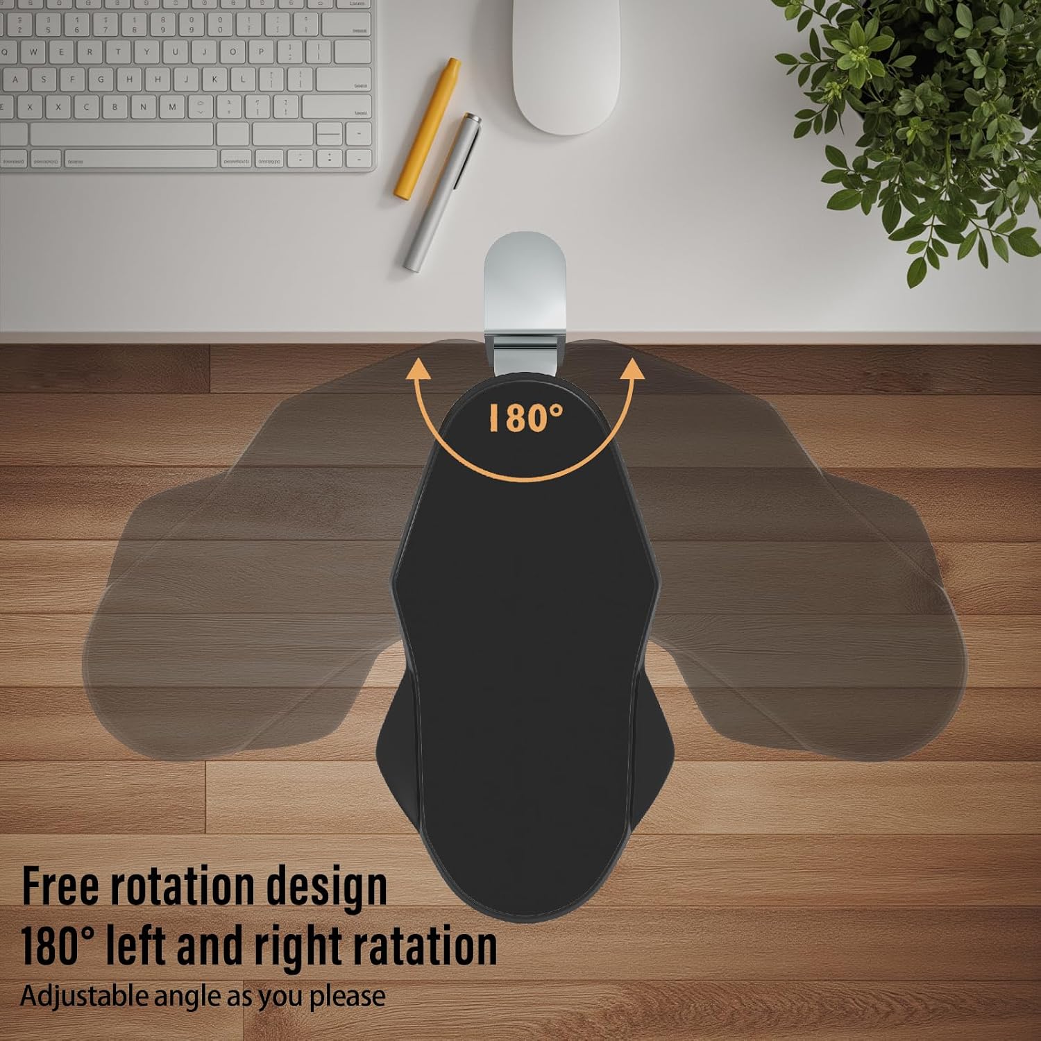 Ergonomic Arm/Elbow Rest for Desk, Foldable Rotating Black