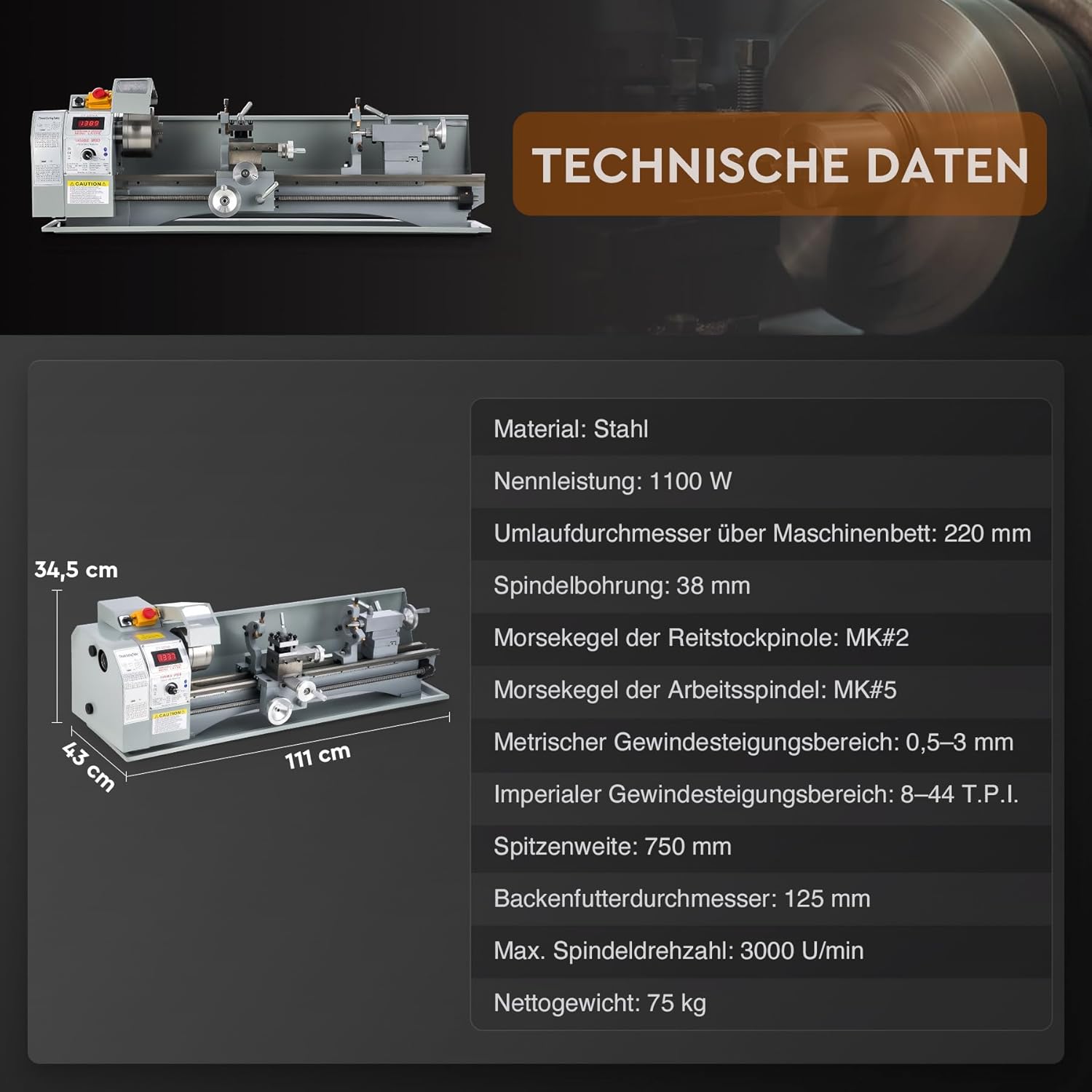 Technical Data for CREWORKS Lathe