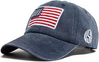 USA Hats for Men Women, Patriotic Cap with American Flag Adjustable Snapback Hat